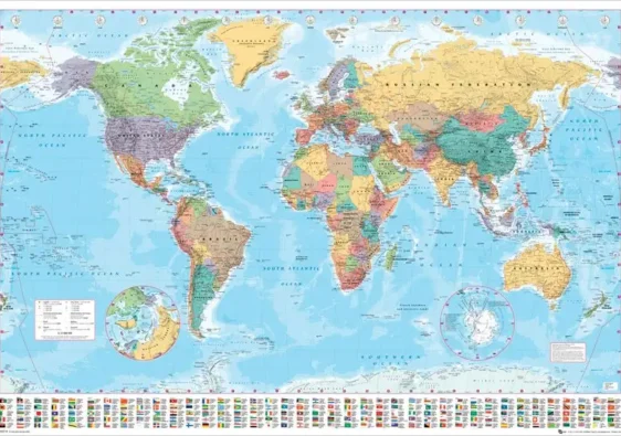mapa świata plakat